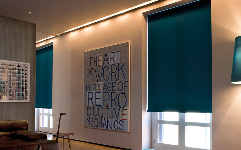 Rollo Wohnzimmer in Grün